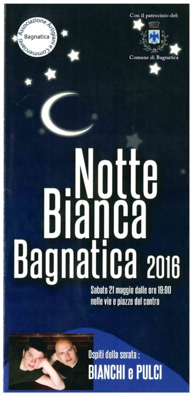 Notte Bianca Bagnatica 2016